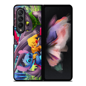 TOOTHLESS STITCH PIKACHU Samsung Galaxy Z Fold 3 Case Cover TOOTHLESS STITCH PIKACHU Samsung Galaxy Z Fold 3 Case Cover