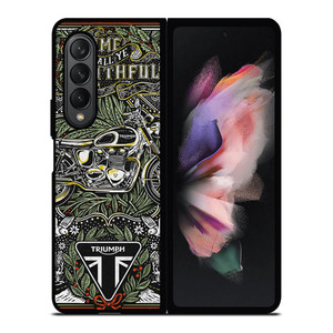 TRIUMPH MOTORCYCLE POSTER Samsung Galaxy Z Fold 3 Case Cover