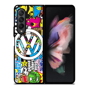 VW STICKER BOMB LOGO Samsung Galaxy Z Fold 3 Case Cover
