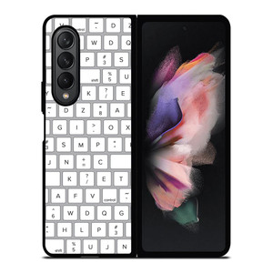 WHITE KEYBOARD PATTERN Samsung Galaxy Z Fold 3 Case Cover WHITE KEYBOARD PATTERN Samsung Galaxy Z Fold 3 Case Cover