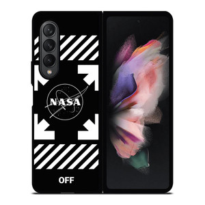 WHITE NASA OFF Samsung Galaxy Z Fold 3 Case Cover WHITE NASA OFF Samsung Galaxy Z Fold 3 Case Cover