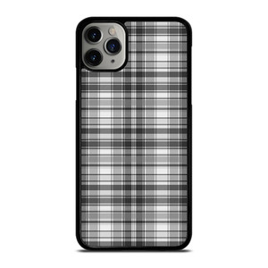 GREY CHECK FABRIC TEXTURES iPhone 11 Pro Max Case Cover