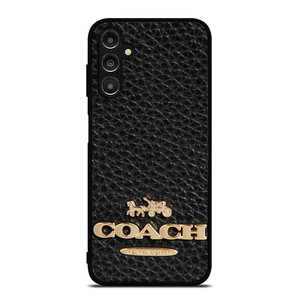 COACH NEW YORK BLACK LEATHER 2 Samsung Galaxy A14 Case Cover