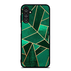 EMERALD AND COPPER GEOMETRIC PATTERN Samsung Galaxy A14 Case Cover