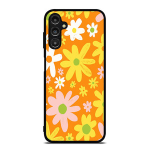 FLOWER POWER ORANGE PATTERN Samsung Galaxy A14 Case Cover