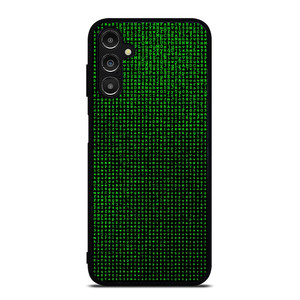 GREEN BINARY CODE PATTERN Samsung Galaxy A14 Case Cover
