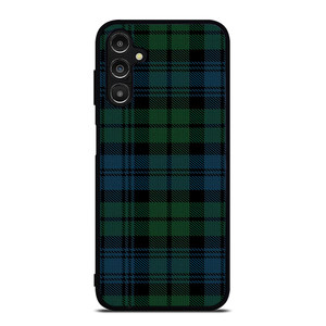 GREEN BLUE TARTAN PATTERN Samsung Galaxy A14 Case Cover