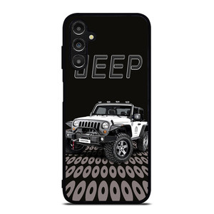 JEEP WHITE CAR Samsung Galaxy A14 Case Cover