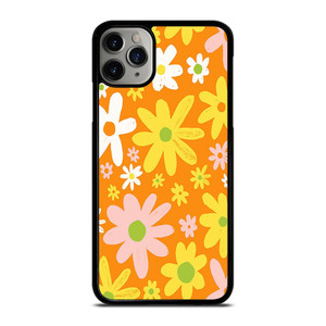 FLOWER POWER ORANGE PATTERN iPhone 11 Pro Max Case Cover