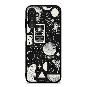 LUNAR PATTERN BLACK WHITE Samsung Galaxy A14 Case Cover