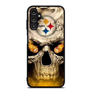 PITTSBURGH STEELERS FOOTBALL SKULL Samsung Galaxy A14 Case Cover