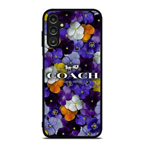 PURPLE FLOWERS COACH NEW YORK Samsung Galaxy A14 Case Cover PURPLE FLOWERS COACH NEW YORK Samsung Galaxy A14 Case Cover