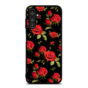 SEAMLESS RED ROSE PATTERN Samsung Galaxy A14 Case Cover SEAMLESS RED ROSE PATTERN Samsung Galaxy A14 Case Cover