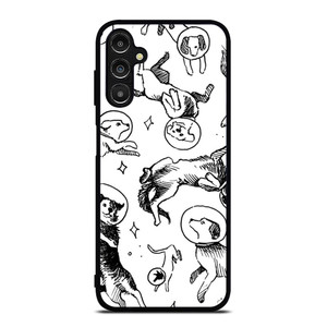 SPACE DOG WHITE PATTERN Samsung Galaxy A14 Case Cover