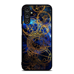TIME LORD WRITING GOLD BLUE Samsung Galaxy A14 Case Cover