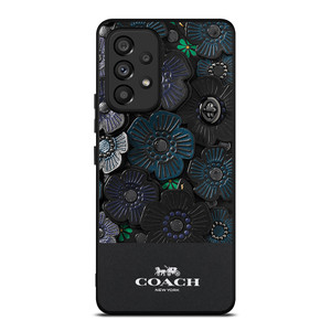 COACH NEW YORK BLACK TEA ROSE Samsung Galaxy A53 Case Cover COACH NEW YORK BLACK TEA ROSE Samsung Galaxy A53 Case Cover