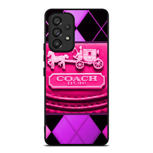 COACH NEW YORK PURPLE PINK LOGO Samsung Galaxy A53 Case Cover