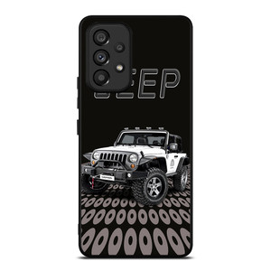 JEEP WHITE CAR Samsung Galaxy A53 Case Cover