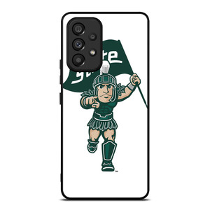 MICHIGAN STATE SPARTANS LOGO FOOTBALL MASCOT Samsung Galaxy A53 Case Cover