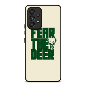 MILWAUKEE BUCKS LOGO BASKETBALL FEAR THE DEER Samsung Galaxy A53 Case Cover
