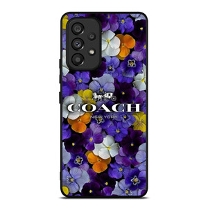 PURPLE FLOWERS COACH NEW YORK Samsung Galaxy A53 Case Cover