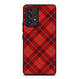 RED TARTAN CROSS PATTERN Samsung Galaxy A53 Case Cover