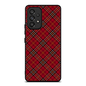 RED TARTAN CROSS PLAID Samsung Galaxy A53 Case Cover