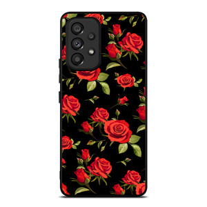SEAMLESS RED ROSE PATTERN Samsung Galaxy A53 Case Cover