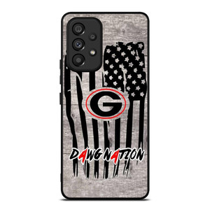 UNIVERSITY OF GEORGIA BULLDOGSWOODEN LOGO Samsung Galaxy A53 Case Cover