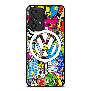 VW STICKER BOMB LOGO Samsung Galaxy A53 Case Cover