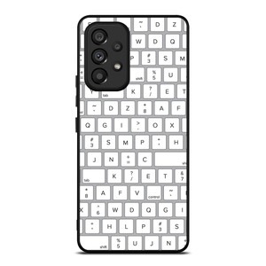 WHITE KEYBOARD PATTERN Samsung Galaxy A53 Case Cover WHITE KEYBOARD PATTERN Samsung Galaxy A53 Case Cover