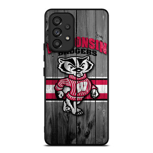 WISCONSIN BADGER WOODEN LOGO Samsung Galaxy A53 Case Cover