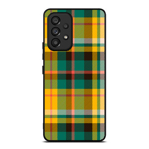 YELLOW GREEN TARTAN PATTERN Samsung Galaxy A53 Case Cover YELLOW GREEN TARTAN PATTERN Samsung Galaxy A53 Case Cover