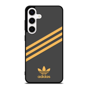 ADIDAS ORIGINALS STRIPES BLACK ORANGE Samsung Galaxy S24 Case Cover