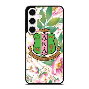 AKA PINK AND GREEN FLOWER LOGO Samsung Galaxy S24 Case Cover