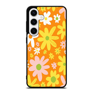FLOWER POWER ORANGE PATTERN Samsung Galaxy S24 Case Cover FLOWER POWER ORANGE PATTERN Samsung Galaxy S24 Case Cover
