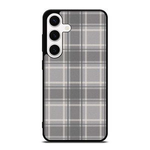 GREY TARTAN PLAID PATTERN Samsung Galaxy S24 Case Cover