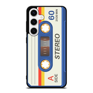 RETRO BLUE STEREO CASETTE TAPE Samsung Galaxy S24 Case Cover RETRO BLUE STEREO CASETTE TAPE Samsung Galaxy S24 Case Cover