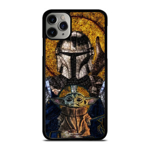 BABY YODA AND THE MANDALORIAN MOSAIC iPhone 11 Pro Max Case Cover