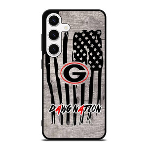UNIVERSITY OF GEORGIA BULLDOGSWOODEN LOGO Samsung Galaxy S24 Case Cover