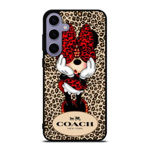 COACH MINNIE MOUSE LEOPARD Samsung Galaxy S24 Plus Case Cover
