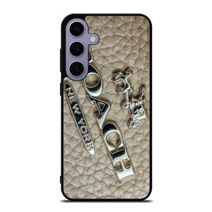 COACH NEW YORK LOGO ON LEATHER Samsung Galaxy S24 Plus Case Cover