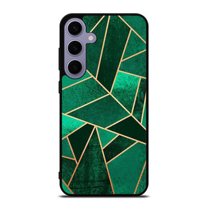 EMERALD AND COPPER GEOMETRIC PATTERN Samsung Galaxy S24 Plus Case Cover