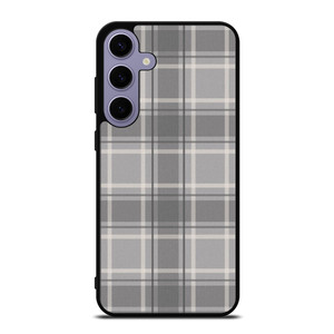 GREY TARTAN PLAID PATTERN Samsung Galaxy S24 Plus Case Cover