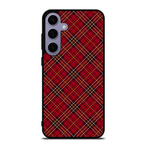 RED TARTAN CROSS PLAID Samsung Galaxy S24 Plus Case Cover