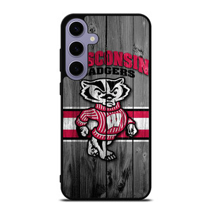 WISCONSIN BADGER WOODEN LOGO Samsung Galaxy S24 Plus Case Cover