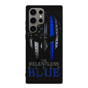 BLUE LINE POLICE WARRIOR SKULL Samsung Galaxy S24 Ultra Case Cover BLUE LINE POLICE WARRIOR SKULL Samsung Galaxy S24 Ultra Case Cover