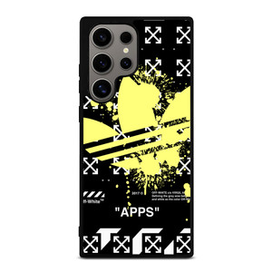 OFF WHITE X ADIDAS YELLOW Samsung Galaxy S24 Ultra Case Cover OFF WHITE X ADIDAS YELLOW Samsung Galaxy S24 Ultra Case Cover