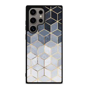 SOFT BLUE GRADIENT CUBES Samsung Galaxy S24 Ultra Case Cover SOFT BLUE GRADIENT CUBES Samsung Galaxy S24 Ultra Case Cover