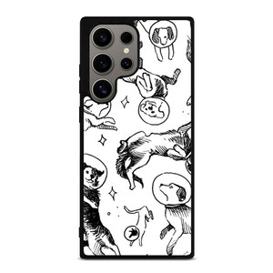 SPACE DOG WHITE PATTERN Samsung Galaxy S24 Ultra Case Cover SPACE DOG WHITE PATTERN Samsung Galaxy S24 Ultra Case Cover